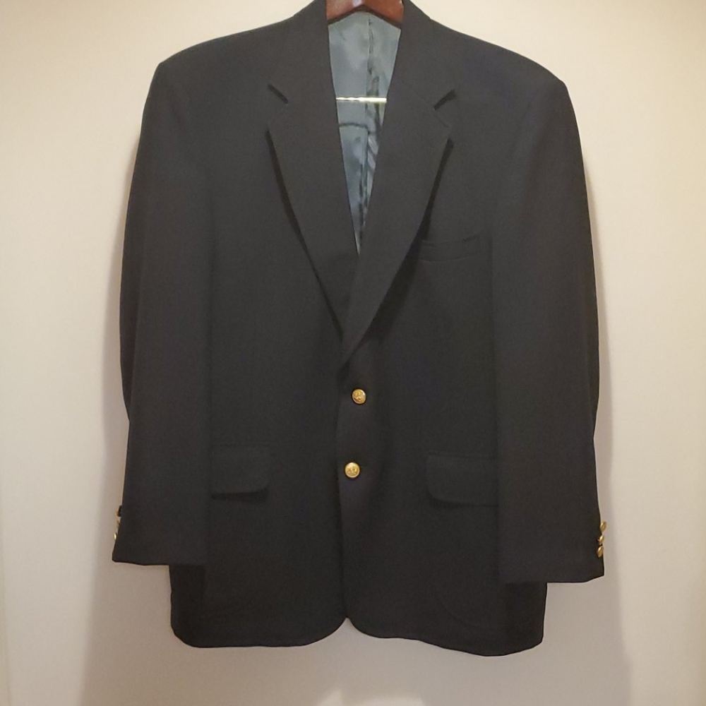 Stafford Blue Blazer Gold Buttons